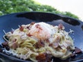Delicious spaghetti carbonara Royalty Free Stock Photo