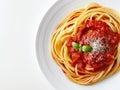 Delicious spaghetti with tomato sauce Royalty Free Stock Photo
