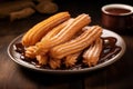 Delicious Spanish churros. Generate Ai