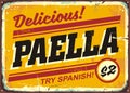 Delicious Spanish cuisine retro sign