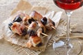 Spanish tapas with port wine Royalty Free Stock Photo