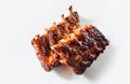 Delicious spicy marinated grilled ribs Royalty Free Stock Photo