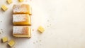 Delicious sponge cake as background, top view Royalty Free Stock Photo