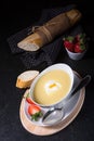 Delicious spring white asparagus soup