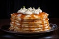 Delicious Stack crepes. Generate Ai