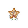 Delicious star cookies with character angry shape