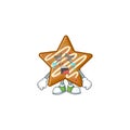 Delicious star cookies with character crying shape