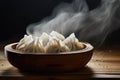 Delicious Steamed Dumpling in Minimal Style on Rustic Background AI Generated Royalty Free Stock Photo