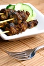 Delicious steaming satay