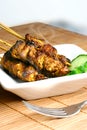 Delicious steaming satay