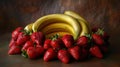 delicious strawberry bananas