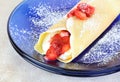 Delicious Strawberry and Cheese Crepe