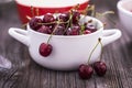 Delicious strawberry and cherries dessert Royalty Free Stock Photo