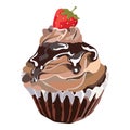 Delicious Strawberry and chocolate Cupcake