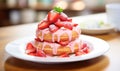 strawberry donut dessert