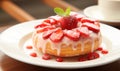 strawberry donut dessert