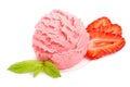 Delicious strawberry ice cream