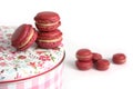 Delicious Strawberry Macarons Royalty Free Stock Photo