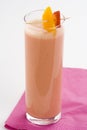 Delicious strawberry orange banana milkshake Royalty Free Stock Photo