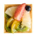 Delicious, strawberry pie, pineapple, kiwi, orange blueberries Royalty Free Stock Photo