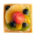 Delicious, strawberry pie, pineapple, kiwi, orange blueberries Royalty Free Stock Photo