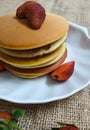Delicious strawbery pancake