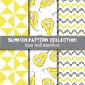 Delicious summer pattern collection. Pears theme. Summer banner Royalty Free Stock Photo