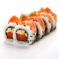 Delicious Sushi With Salmon And Shrimp - Fresh And Flavorful