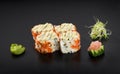 Delicious Sushi set. Uramaki sushi rolls