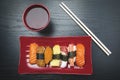 Delicious sushi on the table Royalty Free Stock Photo