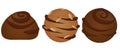 Delicious sweet chocolate candies, vector set of elements Royalty Free Stock Photo