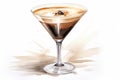 Delicious Sweet Cocktail: A Refreshing Martini of Vodka and Espresso with Creamy Chocolate Foam, Served in an Elegant Royalty Free Stock Photo