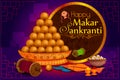 Delicious sweet and colorful kite for Indian festival, Makar Sankranti