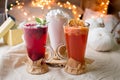 Delicious sweet drinks for Christmas party