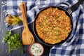 Delicious swiss rosti in a pan