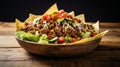 Delicious Taco Salad With Fresh Ingredients And Creamy Dressing