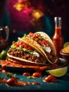 Delicious taco starts with a fresh, warm tortilla with a generous portion of meat