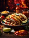 Delicious taco starts with a fresh, warm tortilla with a generous portion of meat