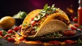 Delicious taco starts with a fresh, warm tortilla with a generous portion of meat