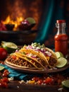 Delicious taco starts with a fresh, warm tortilla with a generous portion of meat