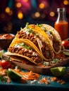 Delicious taco starts with a fresh, warm tortilla with a generous portion of meat