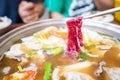Delicious taiwanese cuisine: beef hot pot, a famous snack cooked Royalty Free Stock Photo