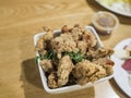 Delicious Taiwanese style fry popcorn chicken