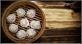 Delicious Taiwanese Styled Steamed Xiaolongbao in Bamboo Steamer