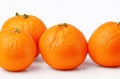 Delicious tangerines on white background