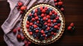 Delicious tart with berries.