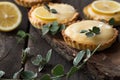 Delicious tartelette with lemon curd, delicious tartelette with lemon curd