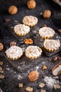 Delicious tartlets filled with walnut cream