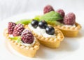 Delicious tartlets with fresh berries