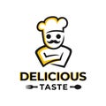 Delicious proffesional Chef cooking food logo design